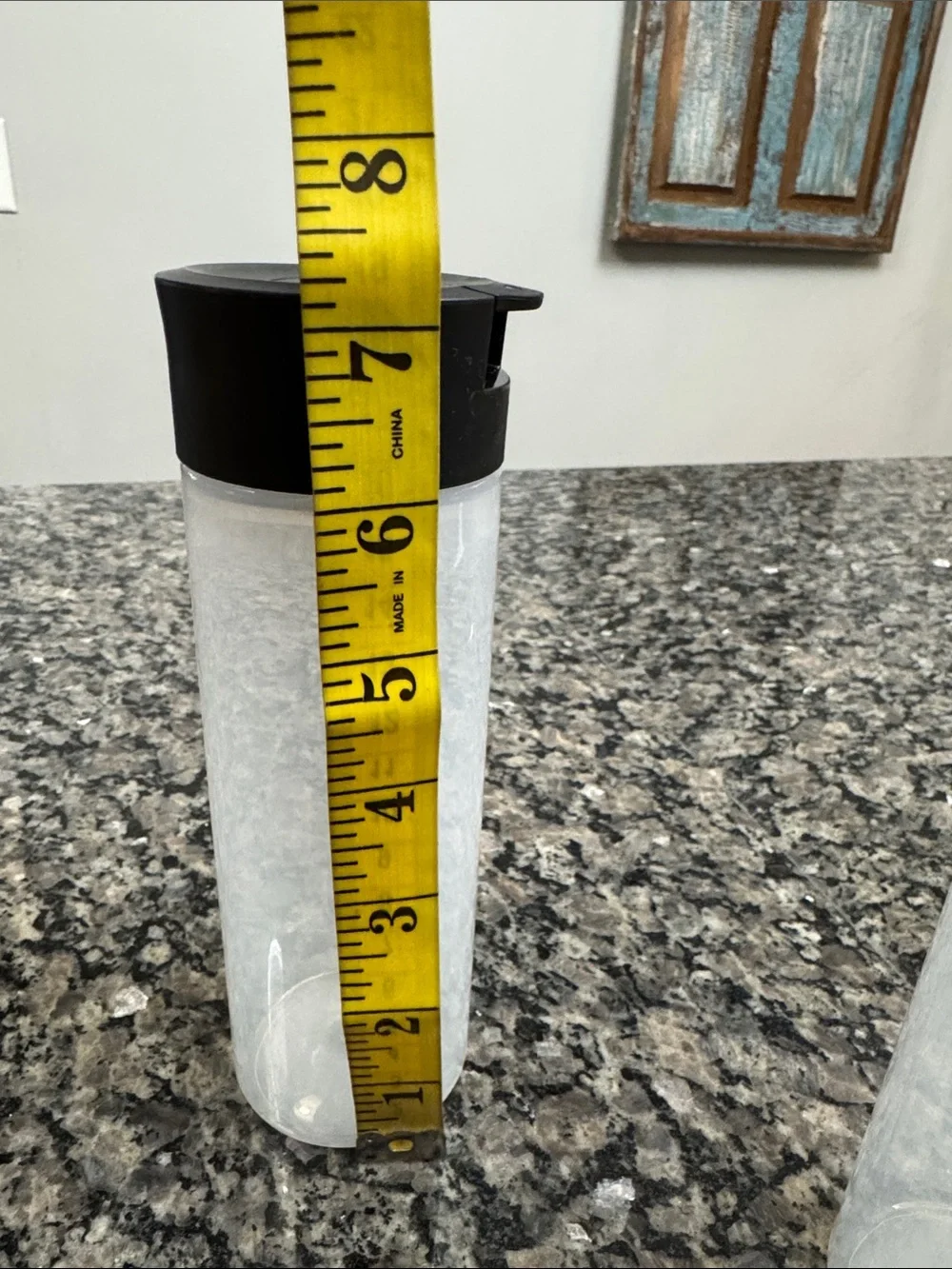 Tupperware Clear Pour condiment Bottle with Black Flip Top Lid NWOT